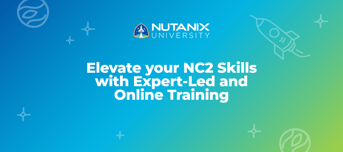 FredSamamba's tweet photo. Nutanix is happy to announce two new courses to help you level up your Nutanix Cloud Clusters (NC2) skills: Nutanix Cloud Clusters on AWS Administration (NC2A-AWS) &amp; Nutanix Cloud Clusters on Azure Administration (NC2A-Azure)! https://t.co/5bxfDa3ZV1 https://t.co/ygEOadqoO6