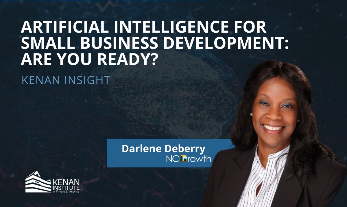 Kenan Institute of Private Enterprise (@kenaninstitute) on Twitter photo AI offers big opportunities to small businesses. <a href="/NCGrowth/">NCGrowth & SmartUp</a>’s Dr. Darlene Deberry outlines seven focal points to consider when planning for AI integration.
Dive deeper into the full Kenan Insight here: kenaninstitute.unc.edu/kenan-insight/…
#KenanInstitute #KIPE AI offers big opportunities to small businesses. <a href="/NCGrowth/">NCGrowth & SmartUp</a>’s Dr. Darlene Deberry outlines seven focal points to consider when planning for AI integration.
Dive deeper into the full Kenan Insight here: kenaninstitute.unc.edu/kenan-insight/…
#KenanInstitute #KIPE