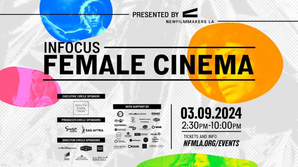 Catch @NFMLA's Film Festival InFocus: Female Cinema in DTLA! NFMLA will be highlighting the work of female filmmakers so come watch some great films, network, and more! 🎬 📹 Get your tickets 🎟️ at NFMLA.org/events!