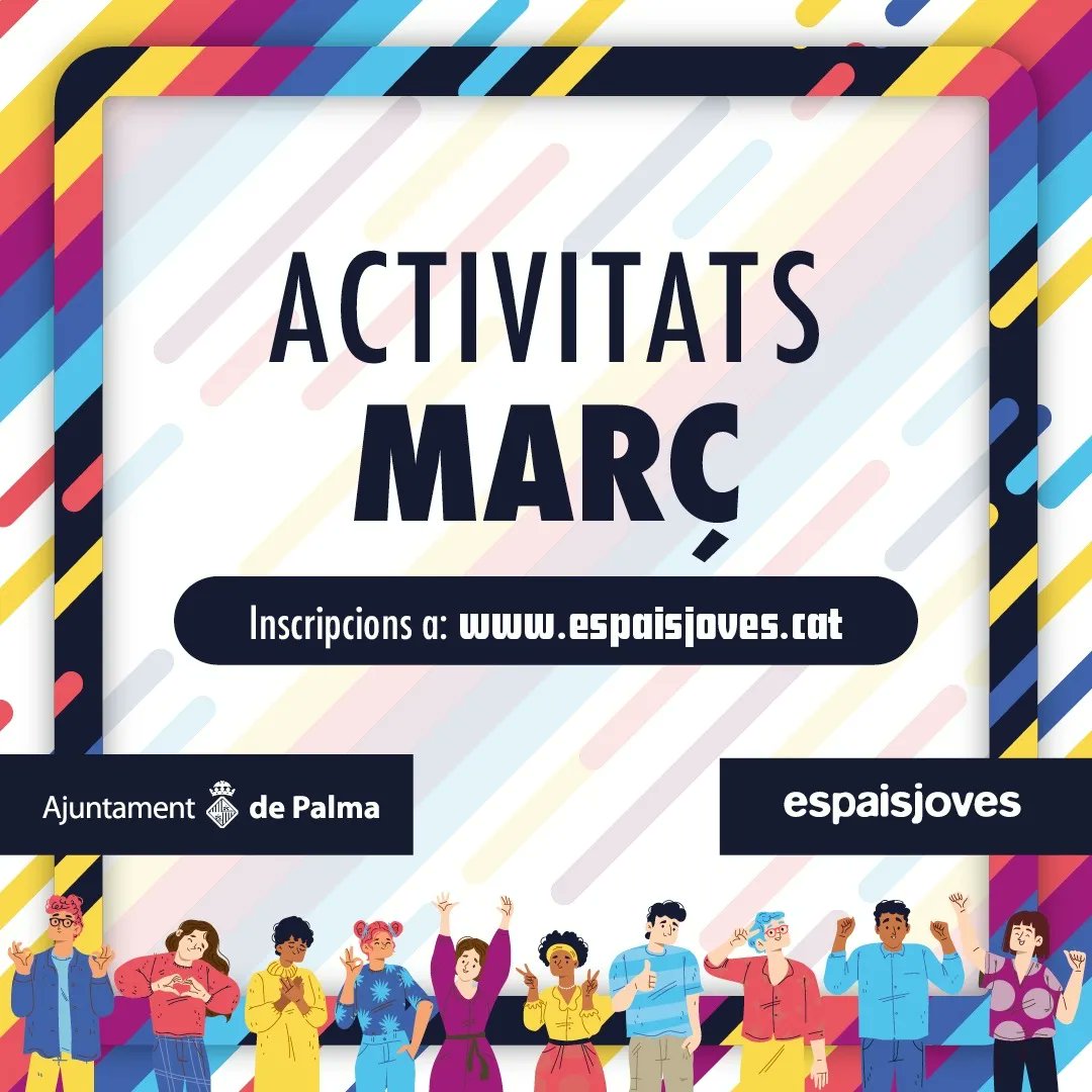 espaisjoves's tweet photo. Obert el termini d'inscripció a les activitats de març.  https://t.co/9GU7TZqcQC https://t.co/IUmPZmznOP