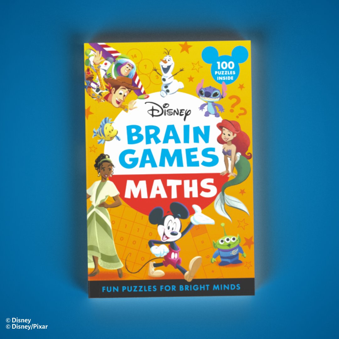 We’re excited to announce the latest in our Brain Games series, Disney Brain Games Maths ✨ With 100 puzzles and cameos from popular Disney and Pixar characters, this puzzle book will keep kids busy with hours of fun and learning Out 28th March lnk.to/DisneyBrainGam…