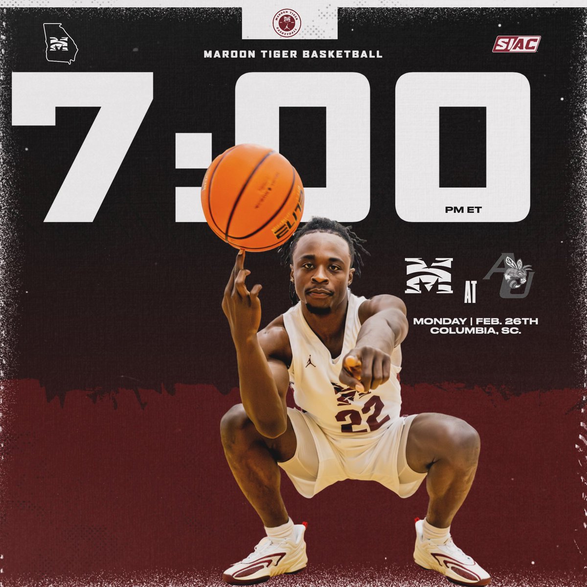 MorehouseMBB's tweet photo. 𝐆𝐀𝐌𝐄 𝐃𝐀𝐘 🏀

📍𝐂𝐨𝐥𝐮𝐦𝐛𝐢𝐚, 𝐒𝐂. | 
𝐉𝐨𝐡𝐧 𝐇𝐮𝐫𝐬𝐭 𝐀𝐝𝐚𝐦𝐬 𝐆𝐲𝐦

🆚: @AllenUMBB 
⏰: 7:00pm EST.
📺: https://t.co/qyeeRFnRaL
📊: https://t.co/4YTF6R0xCR

#TheHouse | #BeatAllen | #RoadToTheDance https://t.co/fvPFoICoE3