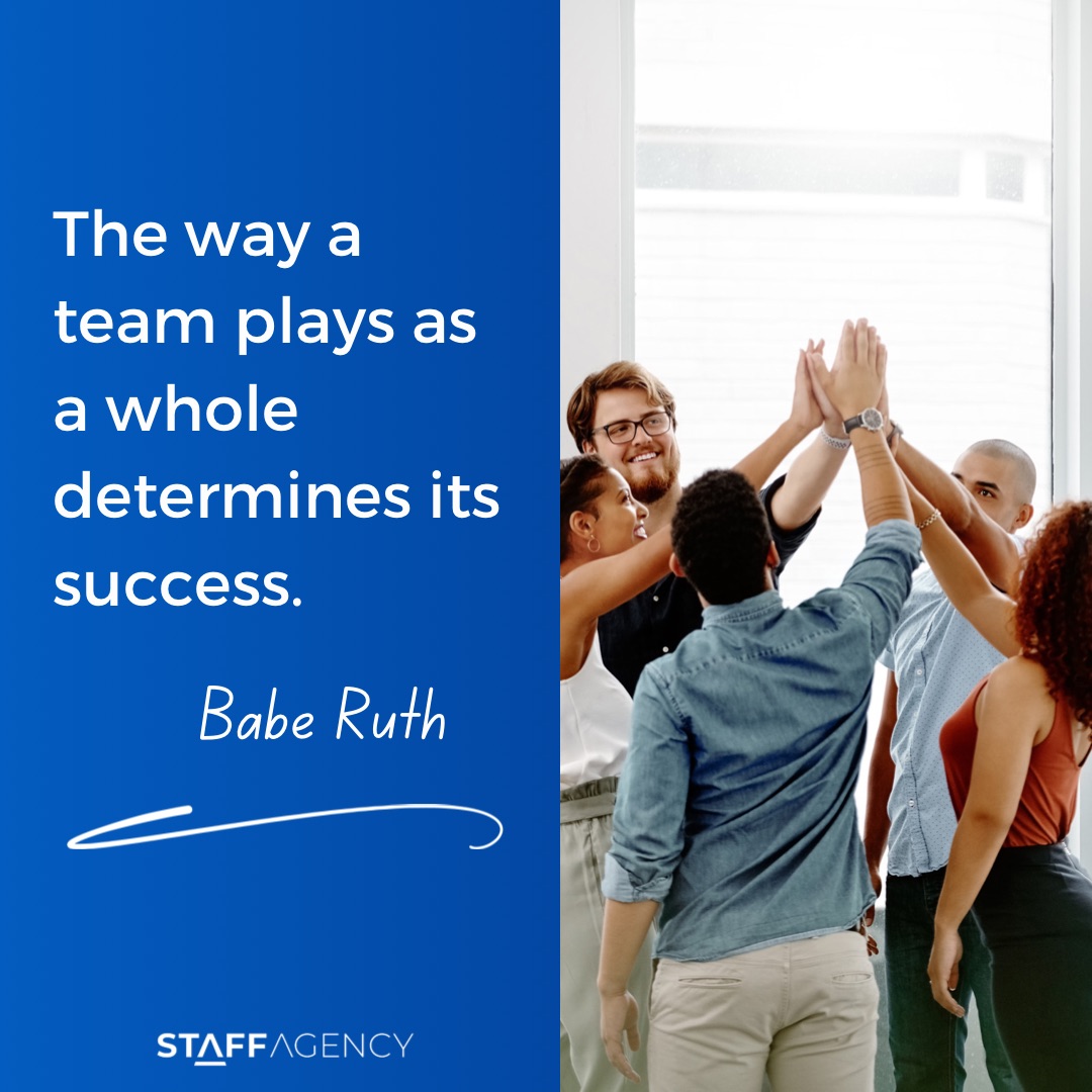 Every pass, every play, every decision - it all adds up to our collective success. When we trust each other, communicate effectively, and work towards a common goal, there's nothing we can't accomplish. #teamwork #togetherwewin #inspiration #teamsuccess #staffingagency
