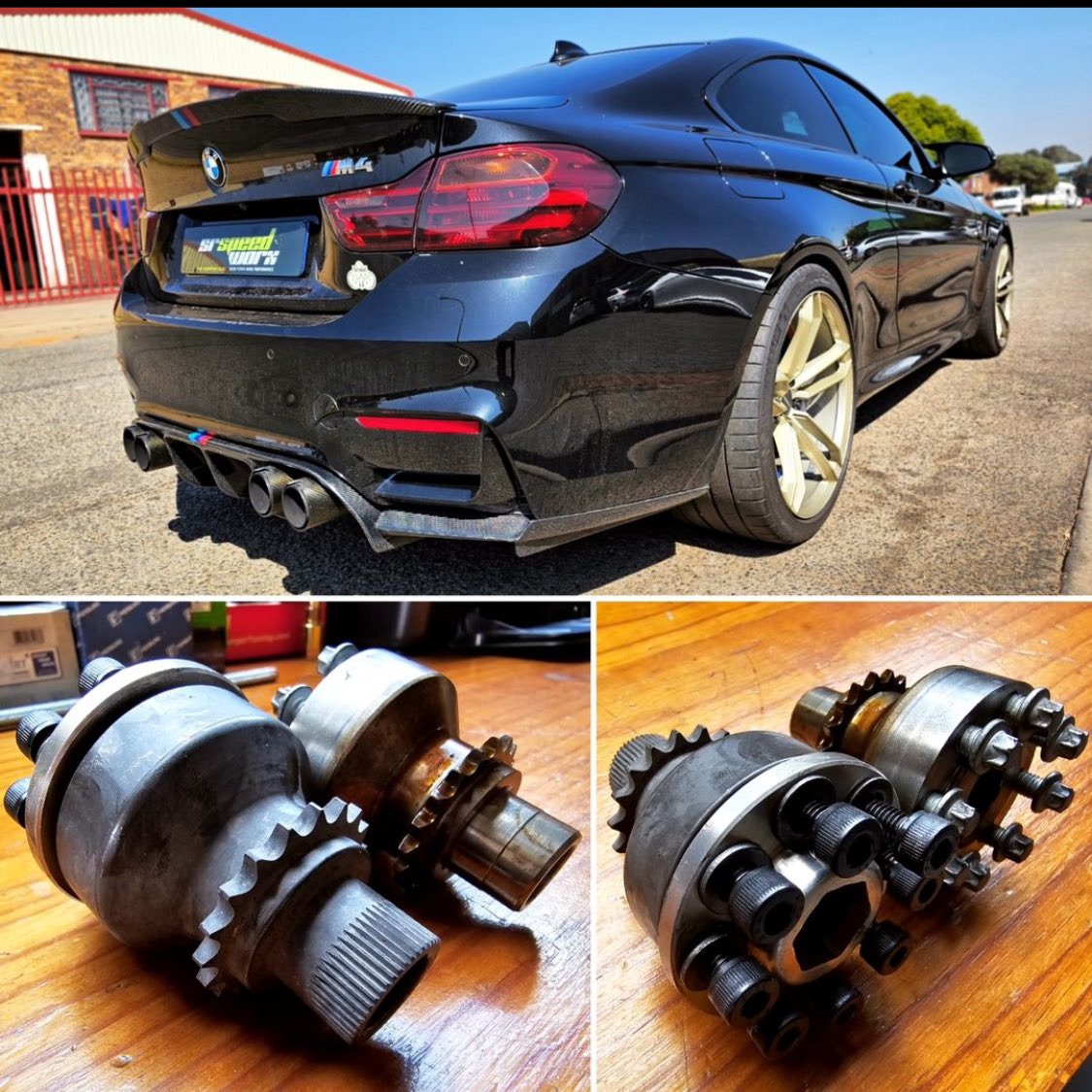 SR_Speedworx's tweet photo. ///🅼4
Upgrade 🔧

The owner of this sweet looking black M4 decided to have the splinelock crankhub upgrade with bolt capture fitted on his ride. 

He wanted peace of mind and sets the car up nicely for future modifications to up those killerwatts and planet moving torque https://t.co/xSU5BKVgab