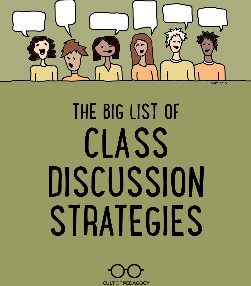 💬💬 The BIG LIST of Class Discussion Strategies 🗣🗣 sbee.link/phe48m6q9b via @cultofpedagogy #teaching #educoach #educhat