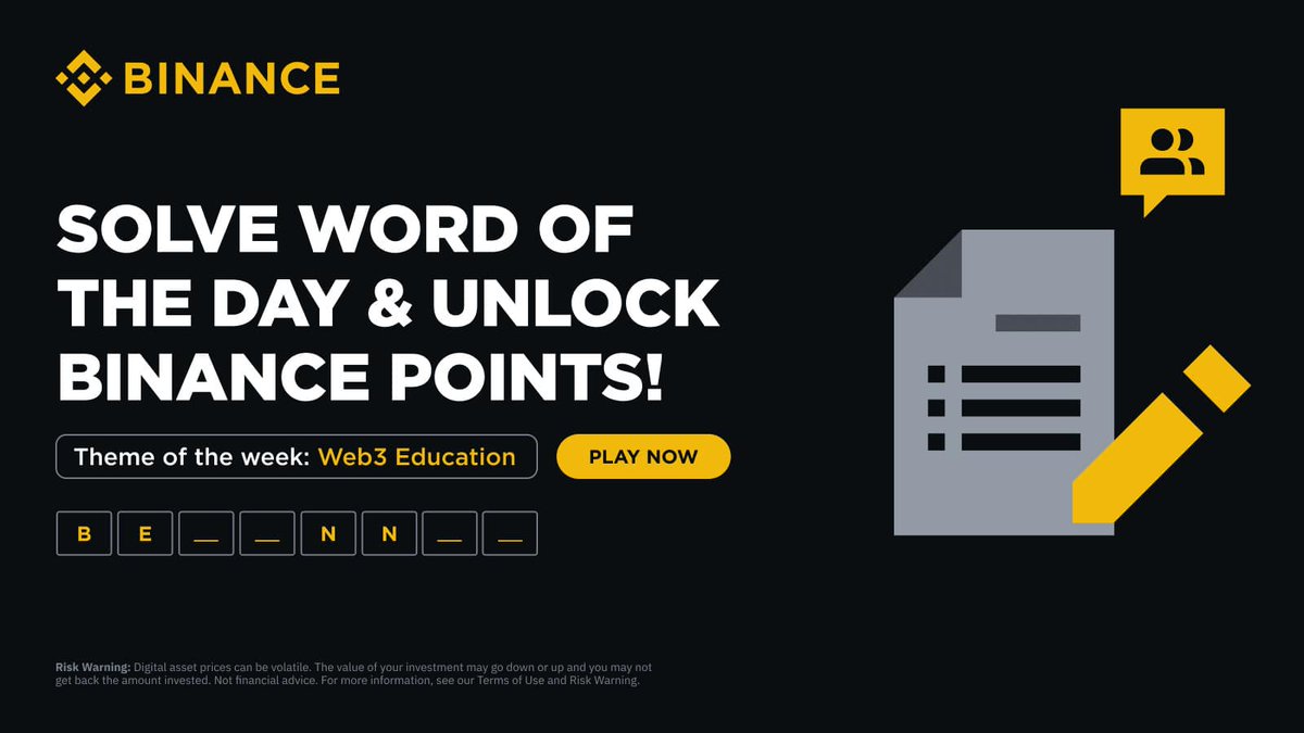 promofree_ru's tweet photo. 🎁 Выиграй баллы Binance!

#Binance «Слово дня - Web3 Education» 2024.02.26

https://t.co/FBqVt4Z6C4 https://t.co/BJu3NBx0oT