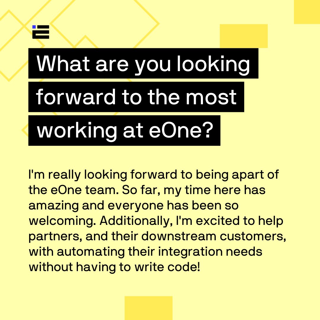 We're grateful to continue growing our team! This week, we are highlighting our Channel Growth Representative, Devon, who has been with us for about a month now. Devon has already proven to be a great addition to the eOne team! Here's more about him: