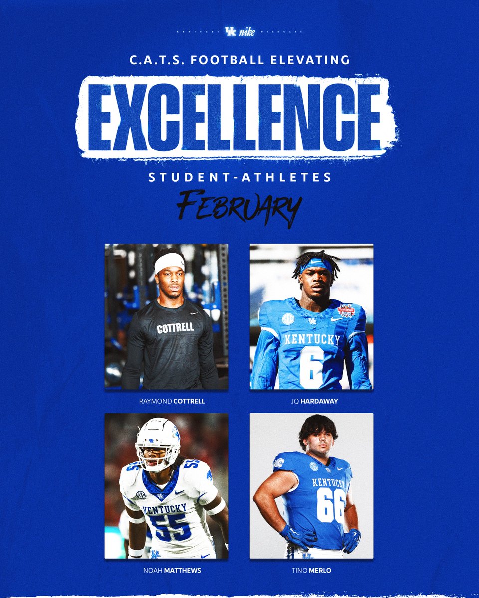 UKFootball's tweet image. CATS Elevating Excellence Student-Athletes 👏