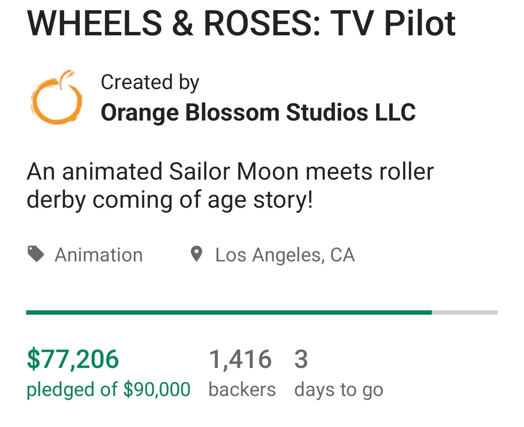 WE'RE LESS THAN 13K AWAY FROM REACHING THE GOAL!!!

SHARE AND SUPPORT!!! MORE BLACK MAGICAL GIRL SHOWS!!! #indieanimation #WHEELSANDROSES

kickstarter.com/projects/wheel…