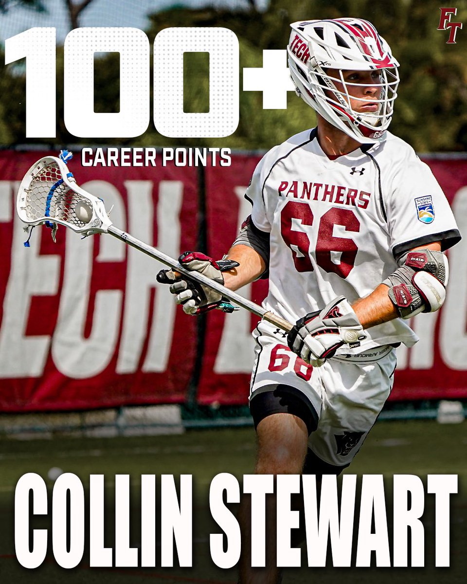 FloridaTechMLax's tweet photo. This past Saturday, Collin Stewart became just the eighth Panther to reach 100+ career points! 

#GoPanthers https://t.co/ur6tSegJpU