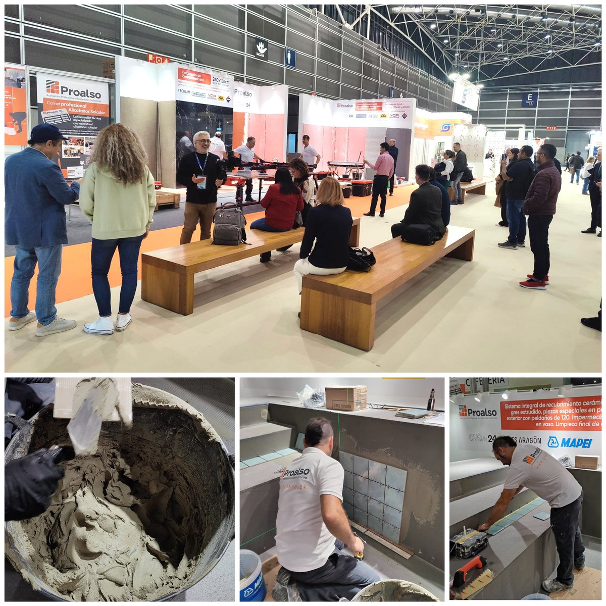 MapeiSpain's tweet photo. 🔵 Hoy empezó el XXIII Encuentro de Colocadores #Proalso patrocinado por Mapei, en el contexto del 40 aniversario de #Cevisama. En el transcurso del dia se realizan diferentes demostraciones de sistemas constructivos para instalaciónes y se muestran las últimas novedades en sistemas cerámicos, adhesivos, complementos y herramientas.

Fotos de una #Impermeabilización e instalación de revestimiento en piscina con materiales de Mapei y de otras empresas en el Stand D40 P1 N3.

#Mapei 360º Proveedor integral para la construcción. Líder mundial en producción de #Adhesivos y #Productosquímicos para la #Construcción #Arquitectura #Ingeniería y #Rehabilitación. #ingenieríacivil #arquitectos #ingenieros #PremioMapei #Sostenibilidad #MaterialesConstrucción #MapeiAcademy #CertezasMapei. https://t.co/ZQ0Yb6qimY