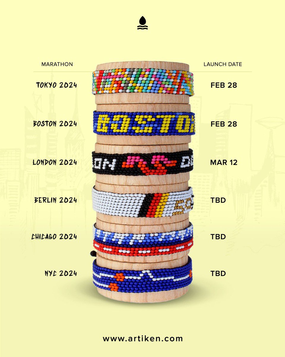Your 2024 World Major Marathon Collection and their respective launch date plus a few TBD.

We’ll be launching Tokyo 2024 and Boston 2024 this Wednesday and follow up with London 2024 in just 2 weeks from now!