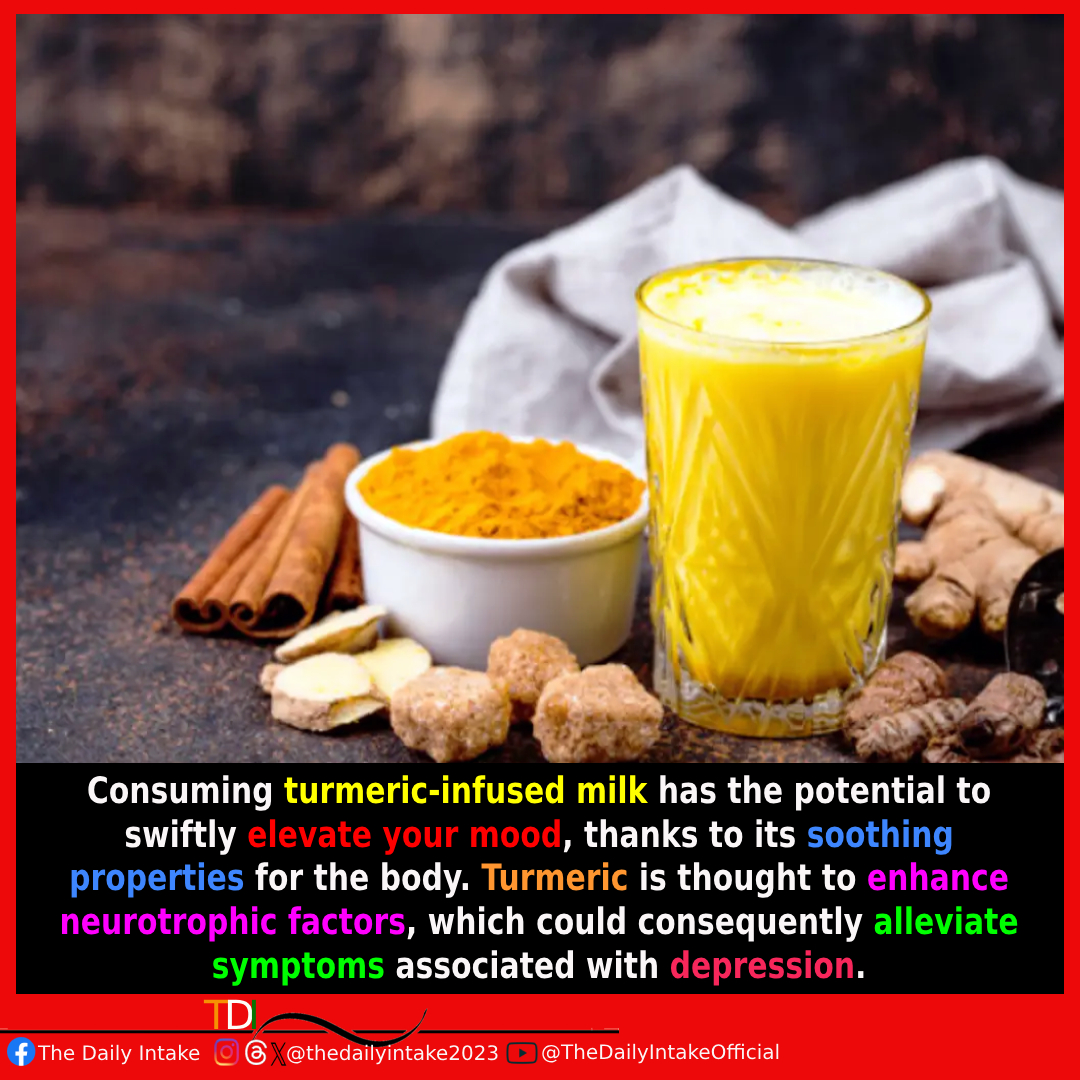 Boost your mood instantly with turmeric-infused milk! #TurmericPower #MoodLifter #NaturalRemedy #WellnessWednesday #HealthyLiving #HolisticHealth #TheDailyIntake