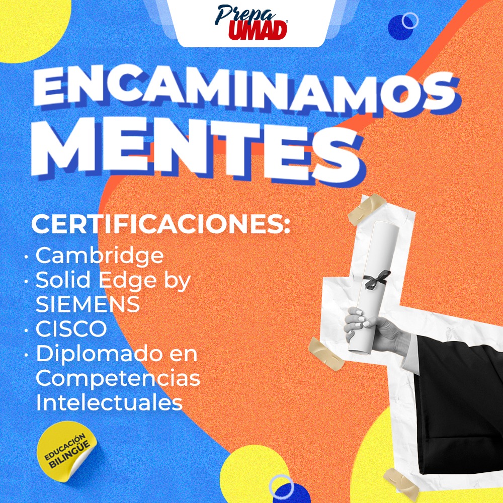 Preparate para un gran futuro. Solicita más información 👉 bit.ly/PrepaUMAD