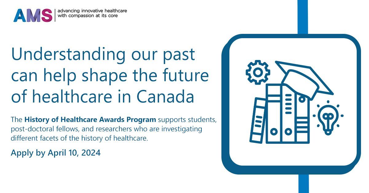 History of healthcare research in Canada and beyond act as a source of lessons that can shape the future of healthcare. We are currently accepting 2024 applications for the History of Healthcare Awards Program. More info at @OSSUtweets: buff.ly/3NpZMQg