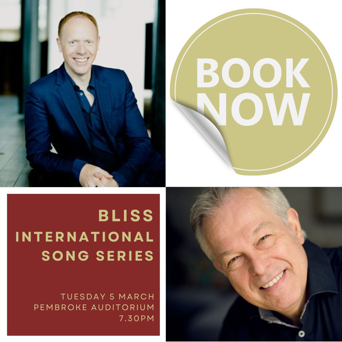 PembrokeSong's tweet photo. Coming up at Bliss International Song Series:
📅Tuesday 5th March 2024
⭐Christoph Prégardien, tenor &amp; Joseph Middleton, piano
🎹Duparc, Schubert &amp; Schumann "Dichterliebe"

Book here: https://t.co/CHtKHvU87A

@jpianomiddleton @pembroke1347 https://t.co/p1kETXEOA0