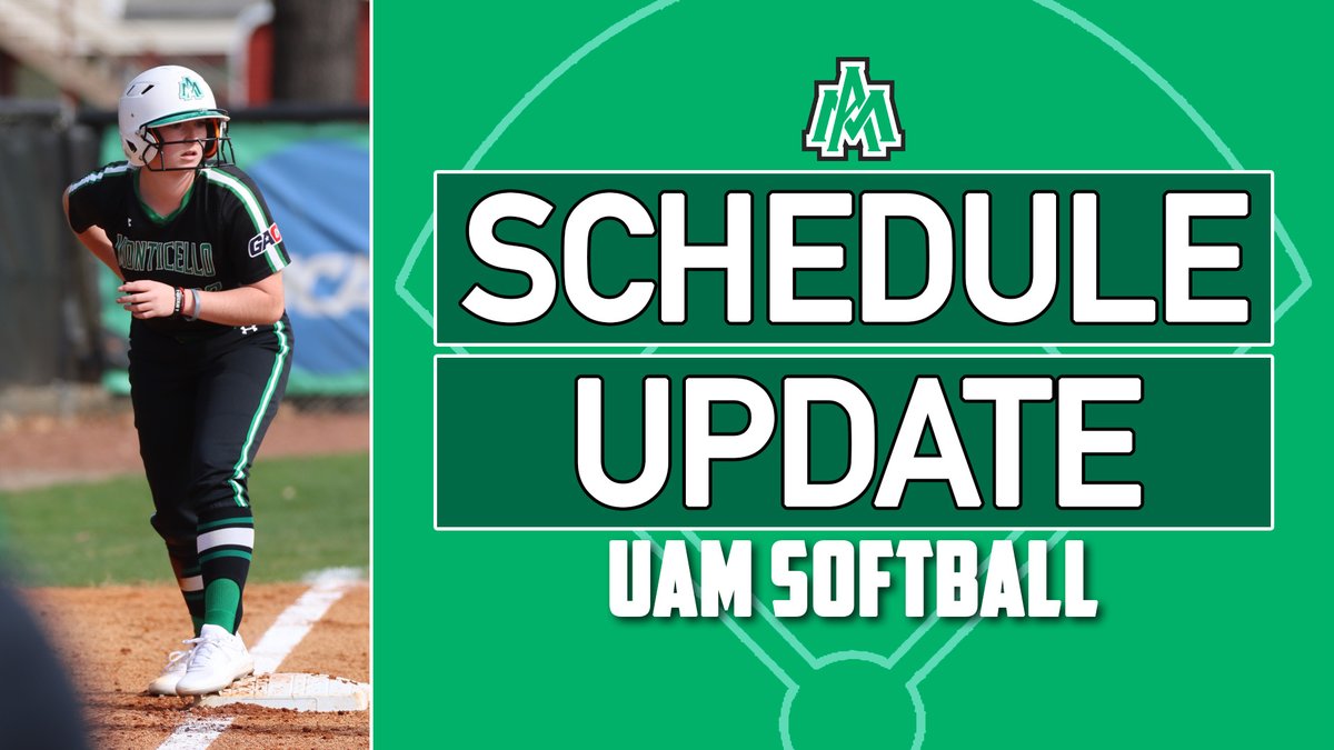 𝗦𝗖𝗛𝗘𝗗𝗨𝗟𝗘 𝗨𝗣𝗗𝗔𝗧𝗘‼️

This weekend's conference series with <a href="/OuachitaSB/">Ouachita Softball</a> will have the doubleheader moved up.

Friday - Doubleheader starting at 1:00 p.m.
Saturday - Game three beginning at 11:00 a.m.

#BlossomNation