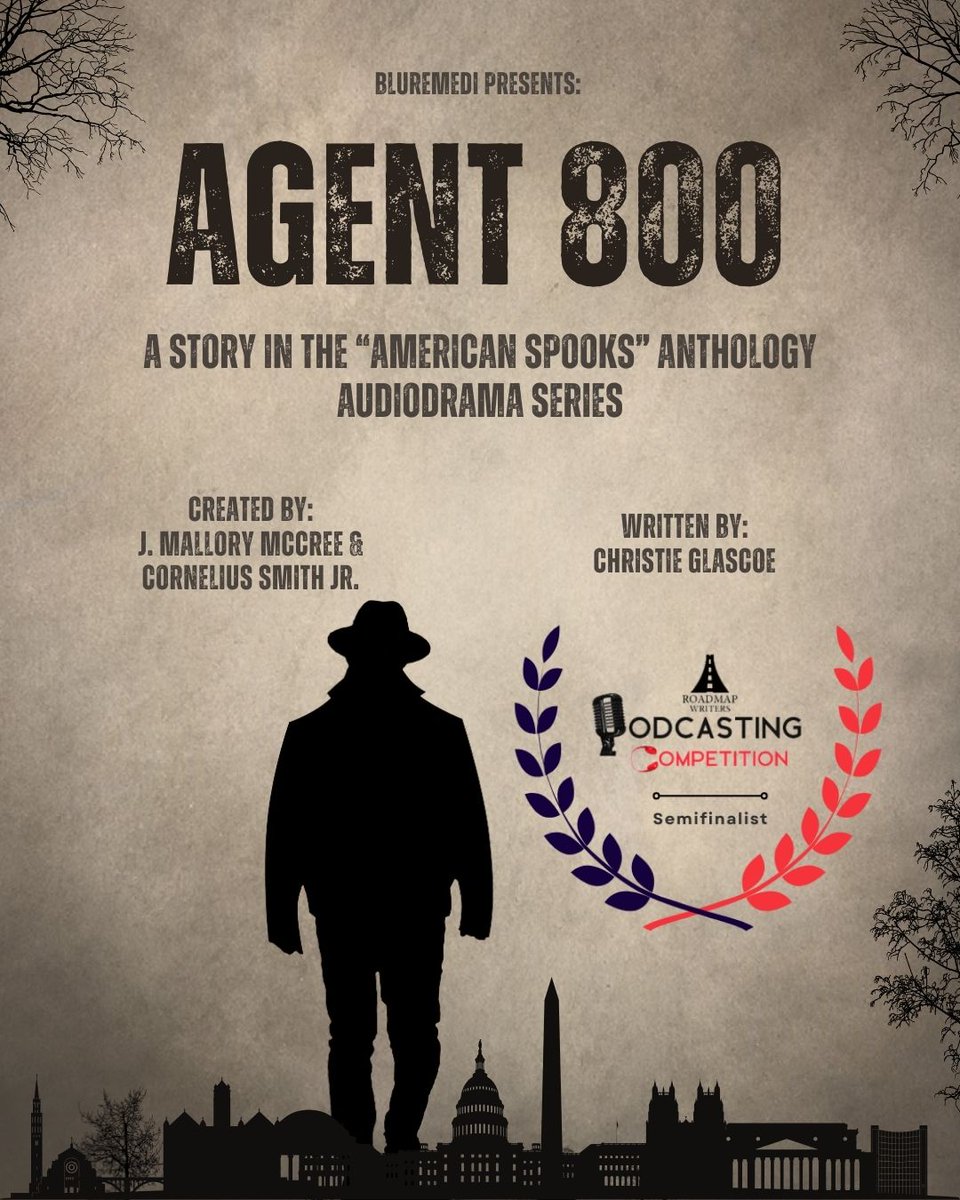 A few weeks ago, I posted about my audio drama pilot #script, "Agent 800," being a Quarterfinalist in the <a href="/roadmapwriters/">Roadmap Writers</a> Podcasting Competition. Well... it's advanced to the SEMIFINALS! Very exciting times in my #writing life! 
 
#screenwriter #podcast #audiodrama