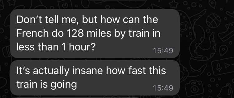 A friend has discovered Eurostar 🚅 #trainsnotplanes