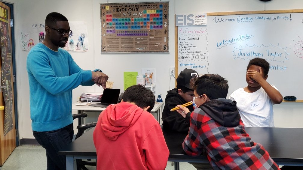 Thank you Jonathan Taylor for returning to EIS as a guest presenter. The students had a blast learning about #neuroscience and your path from coming to EIS as a child to working in a #stemcareer.