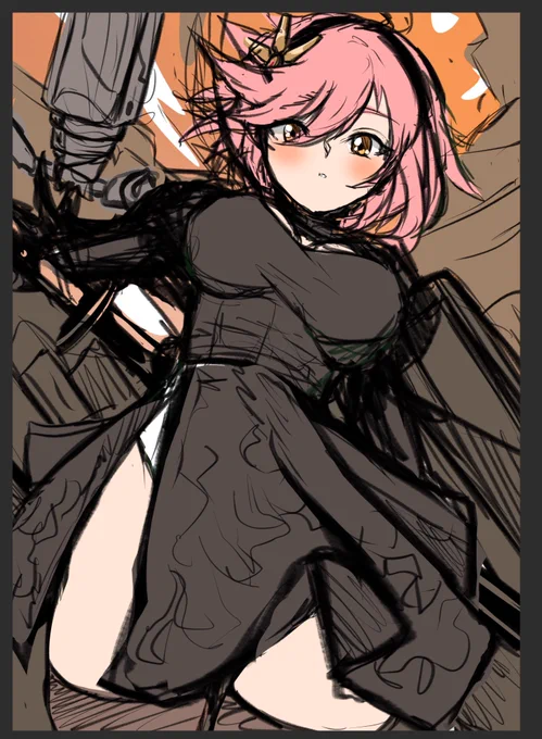 funny thing i did a poll on patron and Amane cosplaying 2B won like a week before she came out on Rising Wish I coulda finished it earlier but anyways heres a wip 