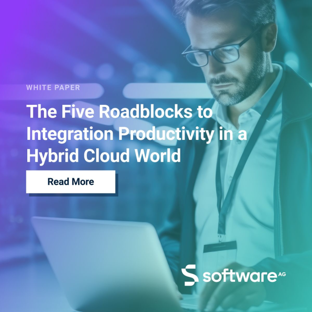 RomanoTesone's tweet photo. What is the multi-cloud integration dilemma? And how can you conquer it with a Super iPaaS? Find out in "The 5 Roadblocks to Integration Productivity in a Multi-Cloud World." Read the white paper: https://t.co/AFDntRGYGu #Integration #iPaas #webMethods https://t.co/CRZtL9thJ1 https://t.co/lGozTGLLCx