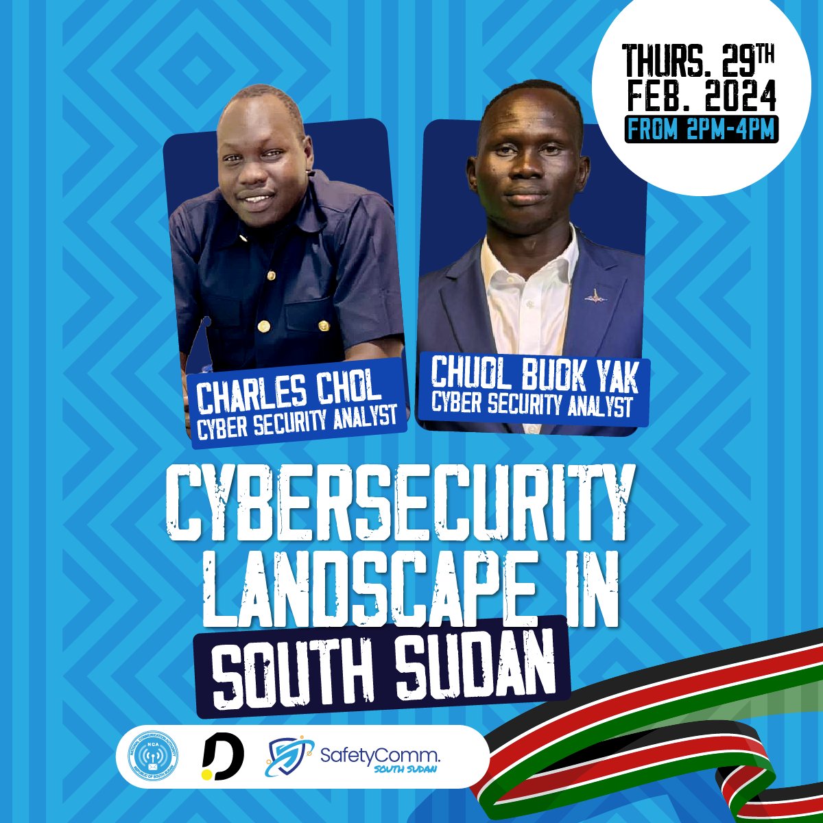 SafetyComm_SS's tweet photo. Cyber threats are on the rise in South Sudan! ️Learn how to protect yourself &amp; your organization at our FREE webinar! Gain insights, best practices &amp; expert Q&amp;A.

Register here 👉 https://t.co/M2b3jsSVO0

#CyberSmart #SafetyComm #2FA https://t.co/sAYf77VxtF
