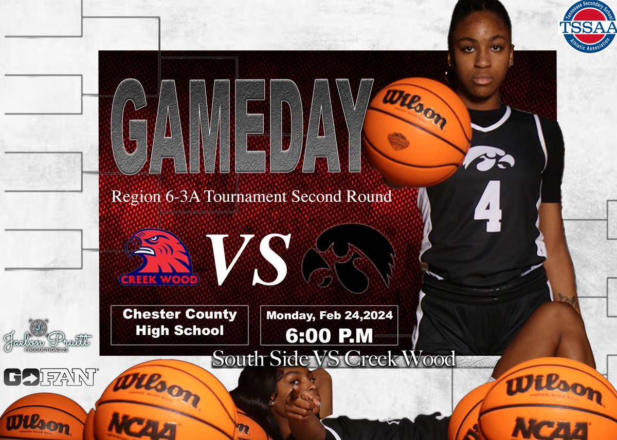 REGION 6-3A SEMIFINALS 
🏀 LADY HAWKS 
🗓 2/26/24
⏰ Varsity Girls 6:00pm
🆚 Creek Wood HS
🎟$7 Pay at the gate. TACA(1), TSSAA(1) BCAT(1)
📍 CHESTER CO. HIGH SCHOOL
552 E Main St, Henderson, TN 38340

Paint the gym ⚫️⚪️🔴

<a href="/SSHSHawks/">South Side High School</a> <a href="/CoachBMcNeal/">Coach Brent McNeal</a> <a href="/JmcssA/">JMCSSAthletics</a>