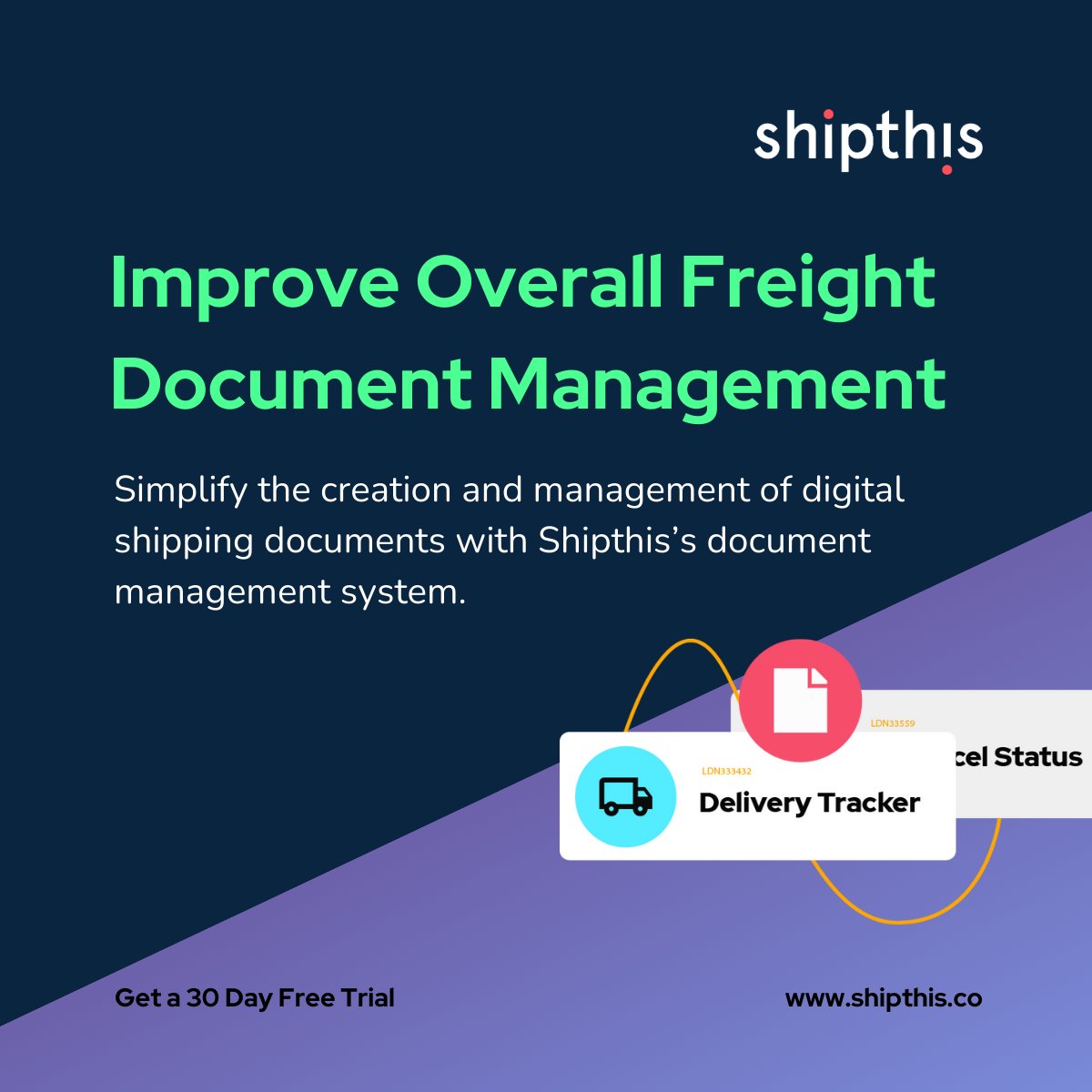 Generate custom, compliant, ready-to-use digital shipping documents within our system for every shipment. Shipthis's smart document feature simplifies and streamlines your documentation process.

#Shipthis #Documentmanagementsystem #smartdocumentation #freightforwarding