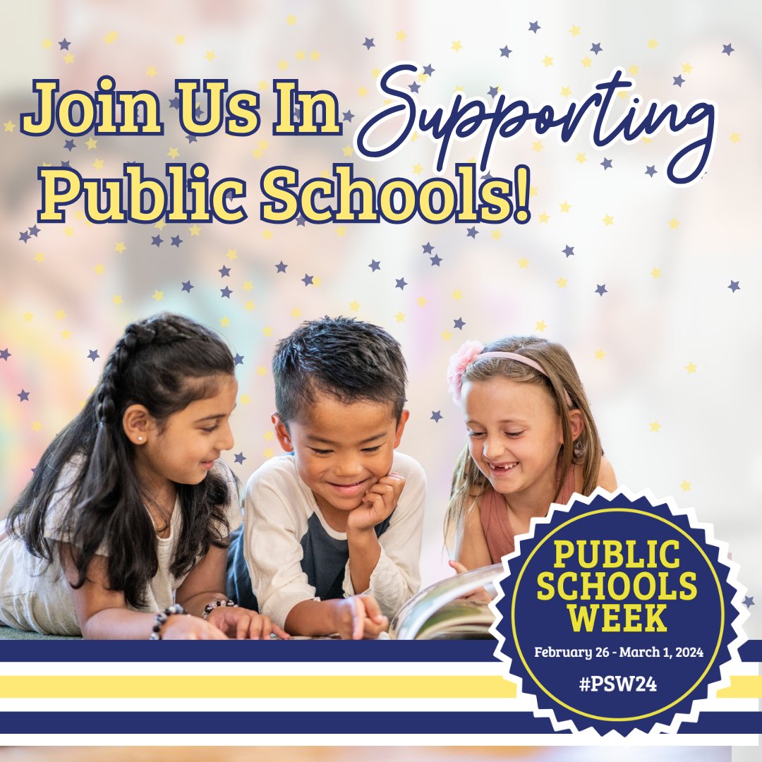 ✏️ Embracing a week of inspiration, learning, and community pride! Public Schools Week is here, Feb. 26 - March 1, 2024. Share your public school moments with us and tag #PSW24! 🎉📓 #PublicSchoolProud publicschoolproud.org