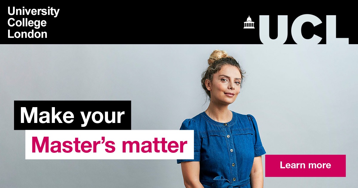 “For me, the most significant outcome of being within the UCL family is the cultivation of a growth mindset within myself: a commitment to continuous learning.' Blerta Shabani, @ucl Institute of Finance and Technology. Start your journey bit.ly/3uQ6pGv 
#UCLMastersMatter
