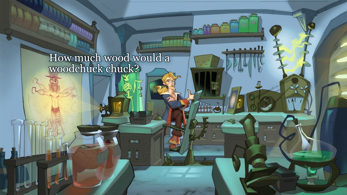 Brightcolorguy's tweet photo. Well spent 15 minutes on Lunch break. Compiled some of the oconcept art from #talesofmonkeyisland to mock up what a 2D, hand drawn art version of it might have loo ed like. Oh I also dropped the terrible goate Mr.Brush was wearing... #MonkeyIsland #fanart #guybrush
@grumpygamer https://t.co/qYUYYS7VMB