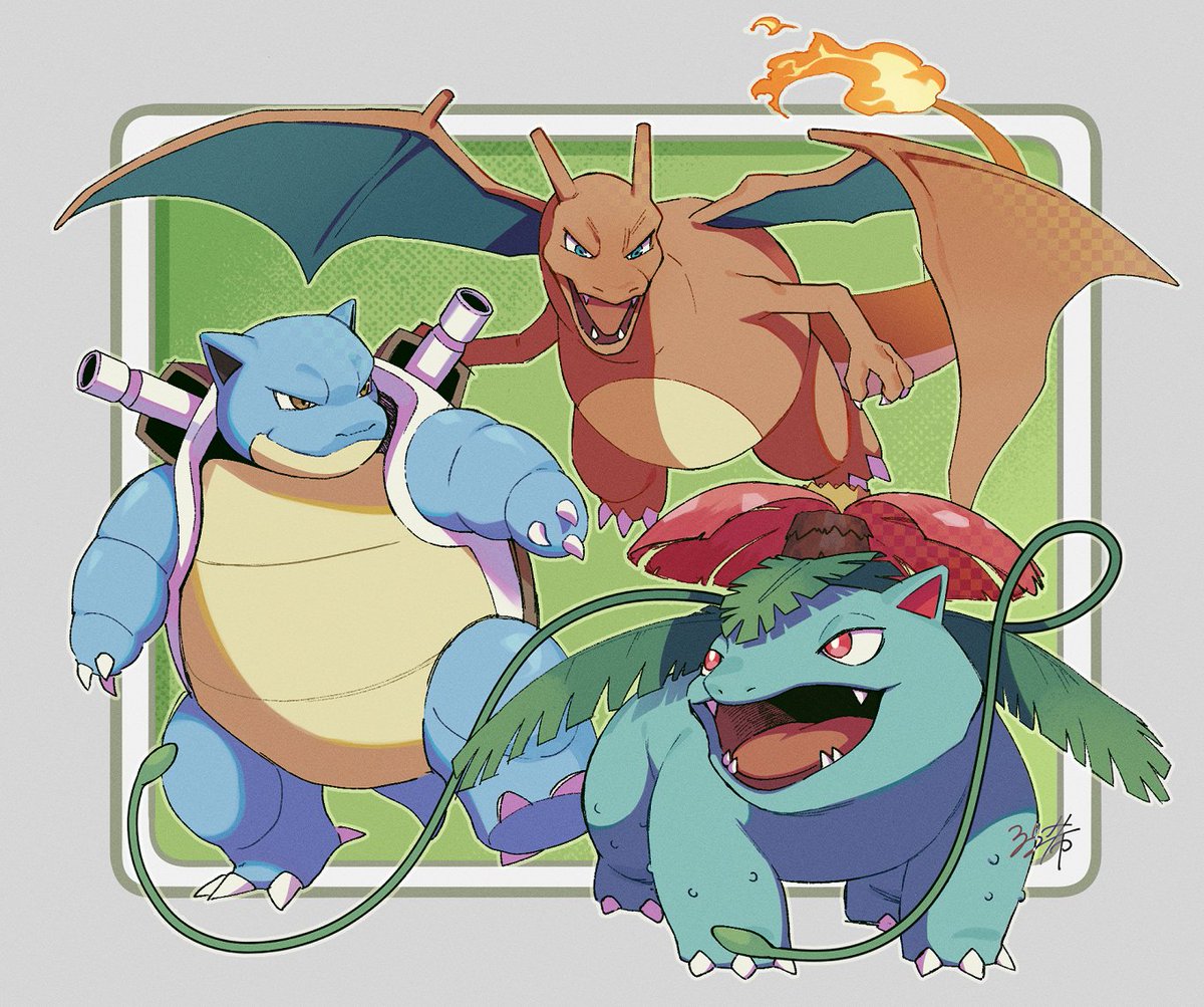 charizard pokemon (creature) no humans claws fangs flame-tipped tail open mouth tongue  illustration images