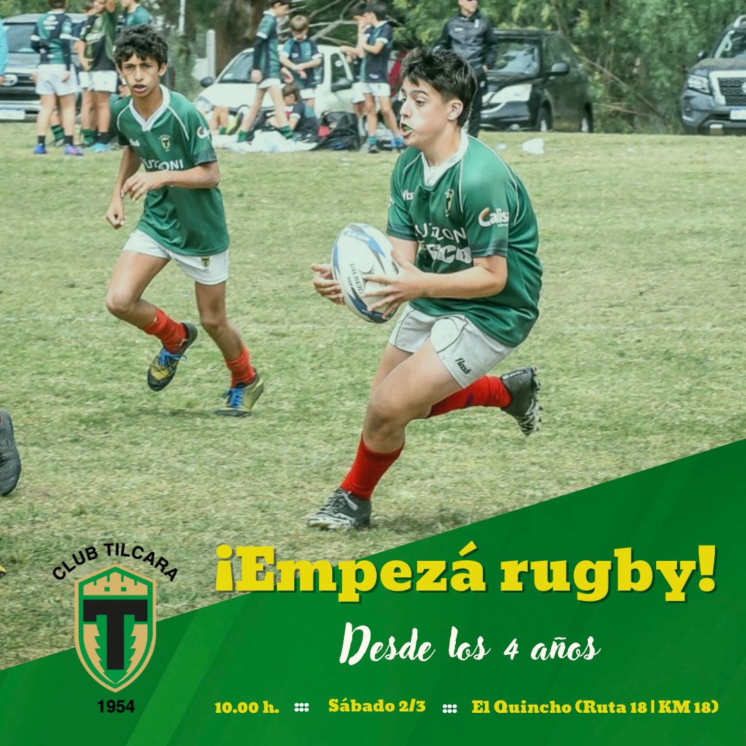 Este sábado nos encantaría que nos acompañes en El Quincho de la Ruta 18 (KM 18) para iniciar la temporada oficial de rugby infantil.

Se viene un año de mucha diversión, aprendizaje, viajes, nuevas experiencias pero por sobretodo, de mucha amistad.

¡Te esperamos!