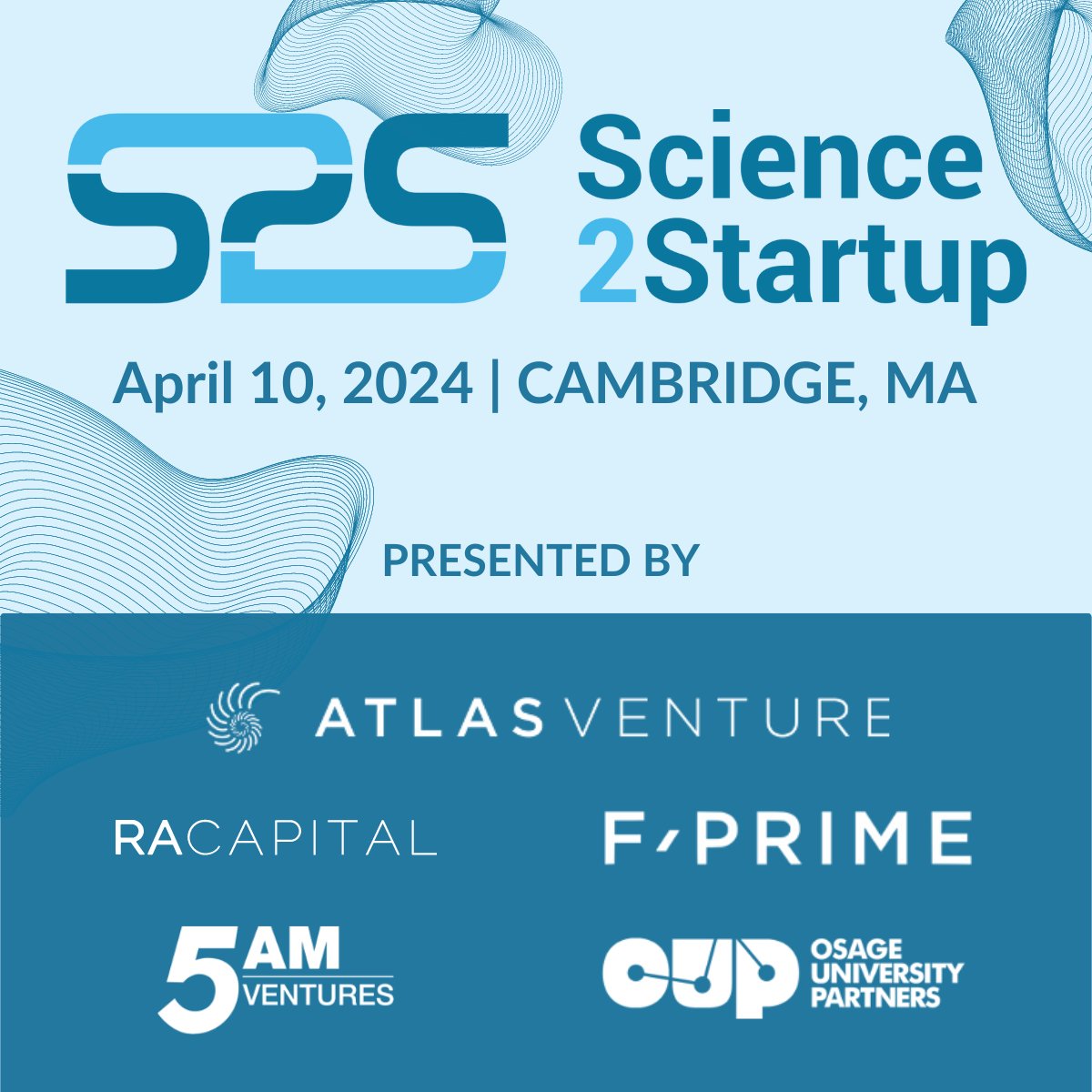 The 4th #Science2Startup takes place this April in Cambridge, hosted by @FPrimeCapital, @atlasventure @5amVentures @OUP_VC, @MassBio, and RA Capital Management. Learn more about this year's event, where world-class scientists connect with top investors: science2startup.com
