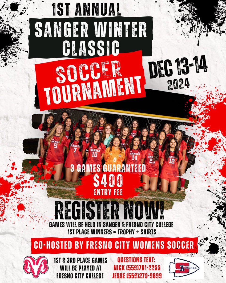 🚨Calling All High School Varsity Girl Coaches! Update On Sanger High Girls Tournament🚨