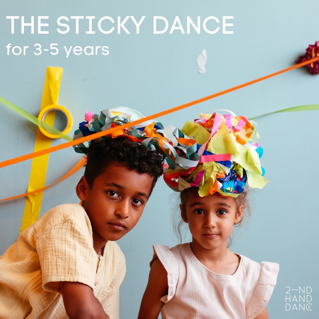 The Sticky Dance is going to the @thesparkarts Festival l 24th & 25th May, 2024 @attenboroughac Join the fun as our three dancers use colourful sticky tape to create a vibrant, interactive performance. Tickets&Info via link in bio Image: Zoe Manders #sparkfest24