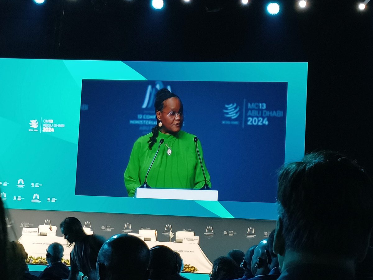Truly honored to address the opening session of #WTOMC13AbuDhabi as Chairperson of the GC &amp; transmit the Geneva work to ministers. I pledged my unwavering commitment  to our shared objective  for a successful MC13. 🙏🏽to <a href="/WillsSantiago/">Santiago Wills</a> &amp; CTNC team <a href="/wto/">WTO</a> 4 the hard work &amp; support.