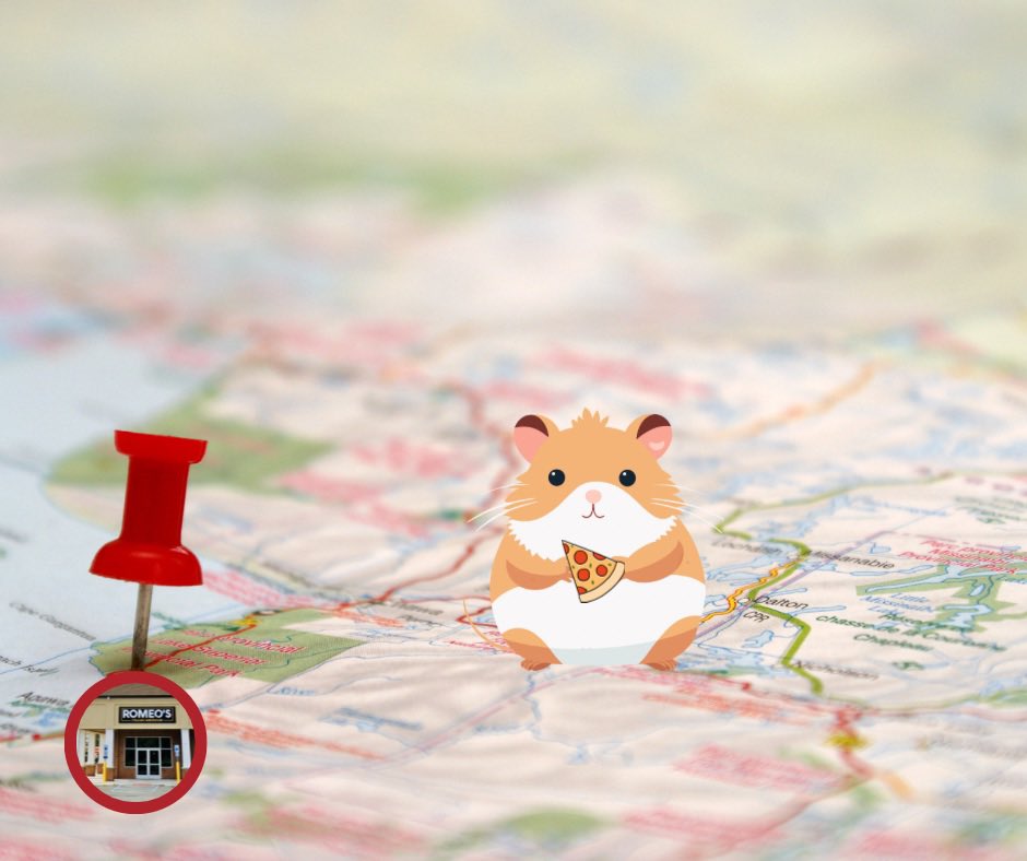 My next stop smells so delicious! So much food, so many dishes! 🍕🥗🍝I’ve made a new friend named Lino who made me a feast! I will stay here for the week, at least! 🐹 Close to Route 9 and next to a barber shop is where you will find this delicious stop! Where am I?