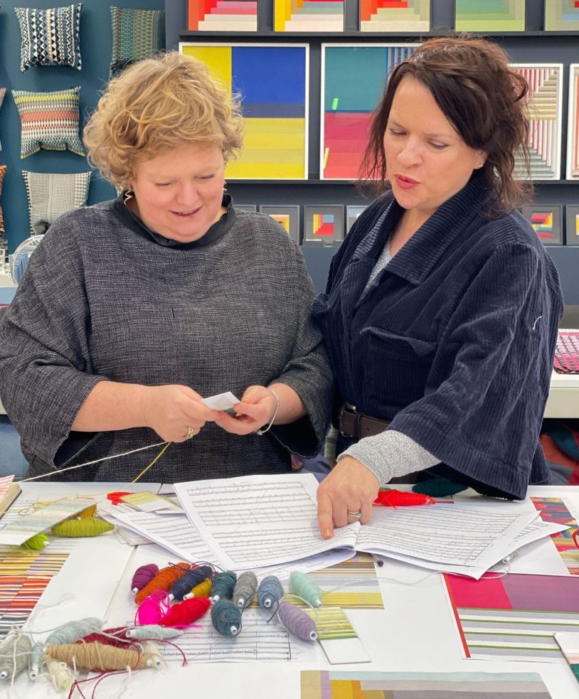 ComposersEd's tweet photo. 🌛🌜Check out Helen Caddick &amp; textile artist Margo Selby’s ‘moon landing’, a site-specific installation at the Collect International Fair at Somerset House, London! February 29th @Caddickhelen @margoselby @corbettGALLERY https://t.co/bWrhnsz70r https://t.co/dX0RGhsdVz