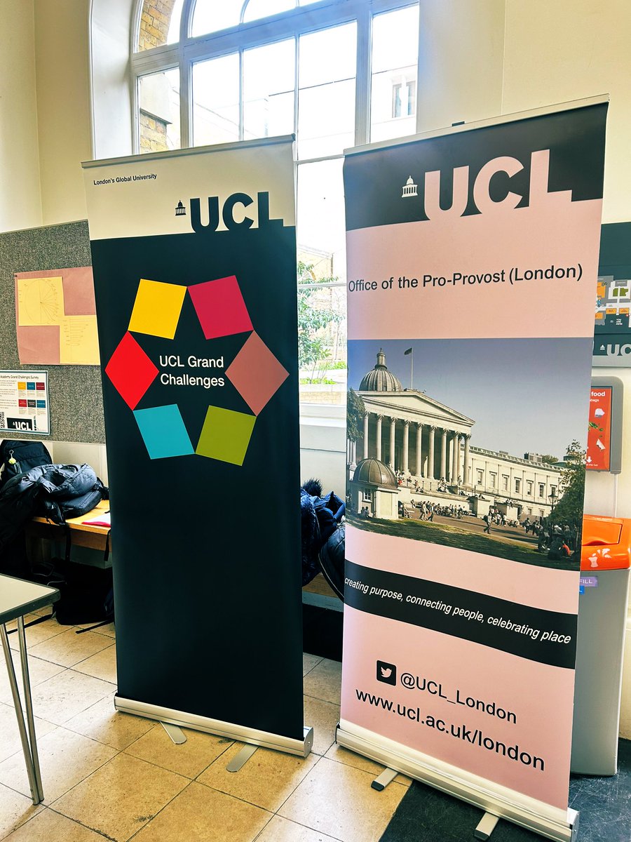 Today we welcomed students from @UCL_Academy for the first day of our Grand Challenges exhibition in the South Cloisters. The students collected real time data from the UCL community on their thoughts on the grand challenges ⭐️ @GrandChallenges