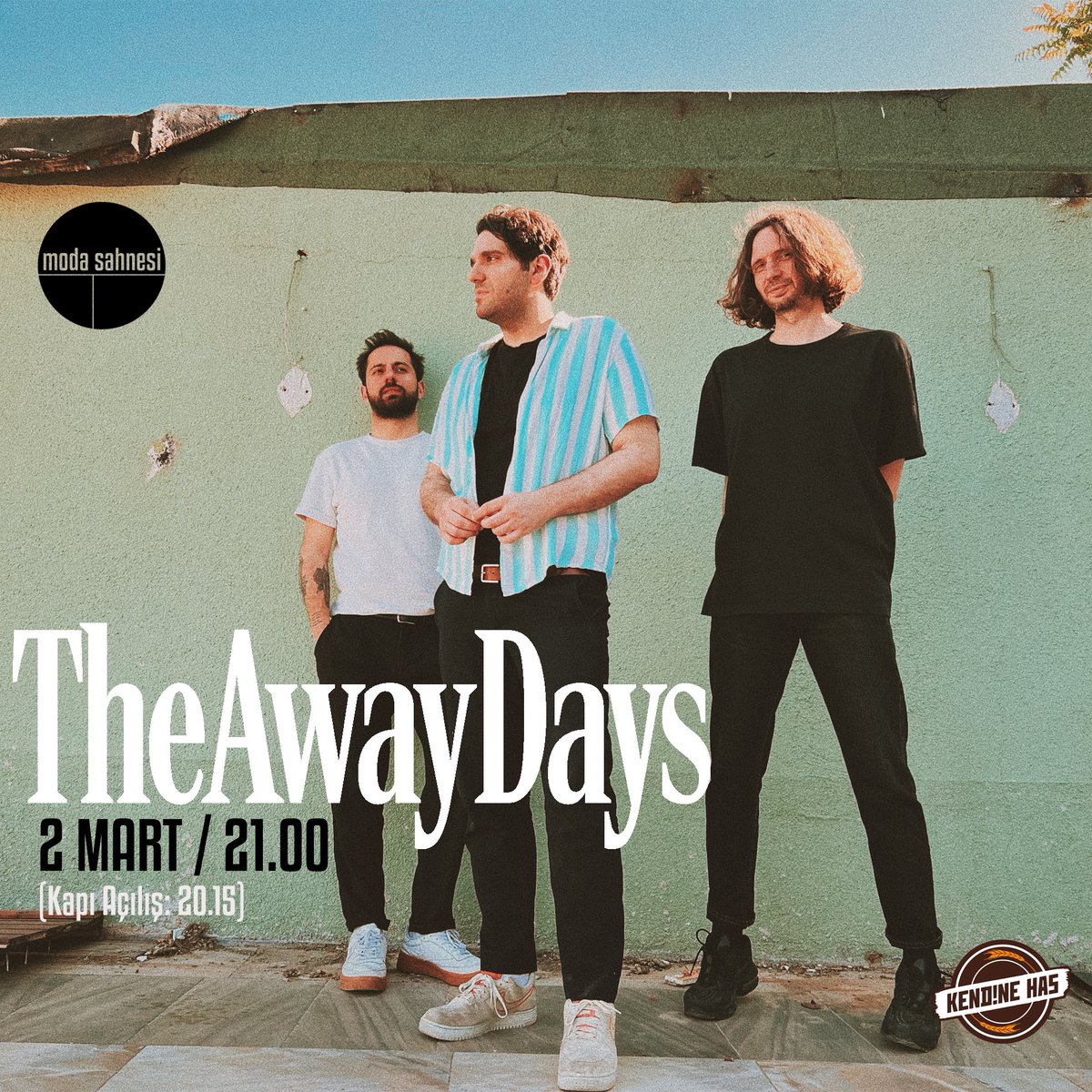 The Away Days 2 Mart, 21.00 @theawaydays Bilet almak için🔻 biletinial.com/tr-tr/muzik/th… #theawaydays #konser #modasahnesi