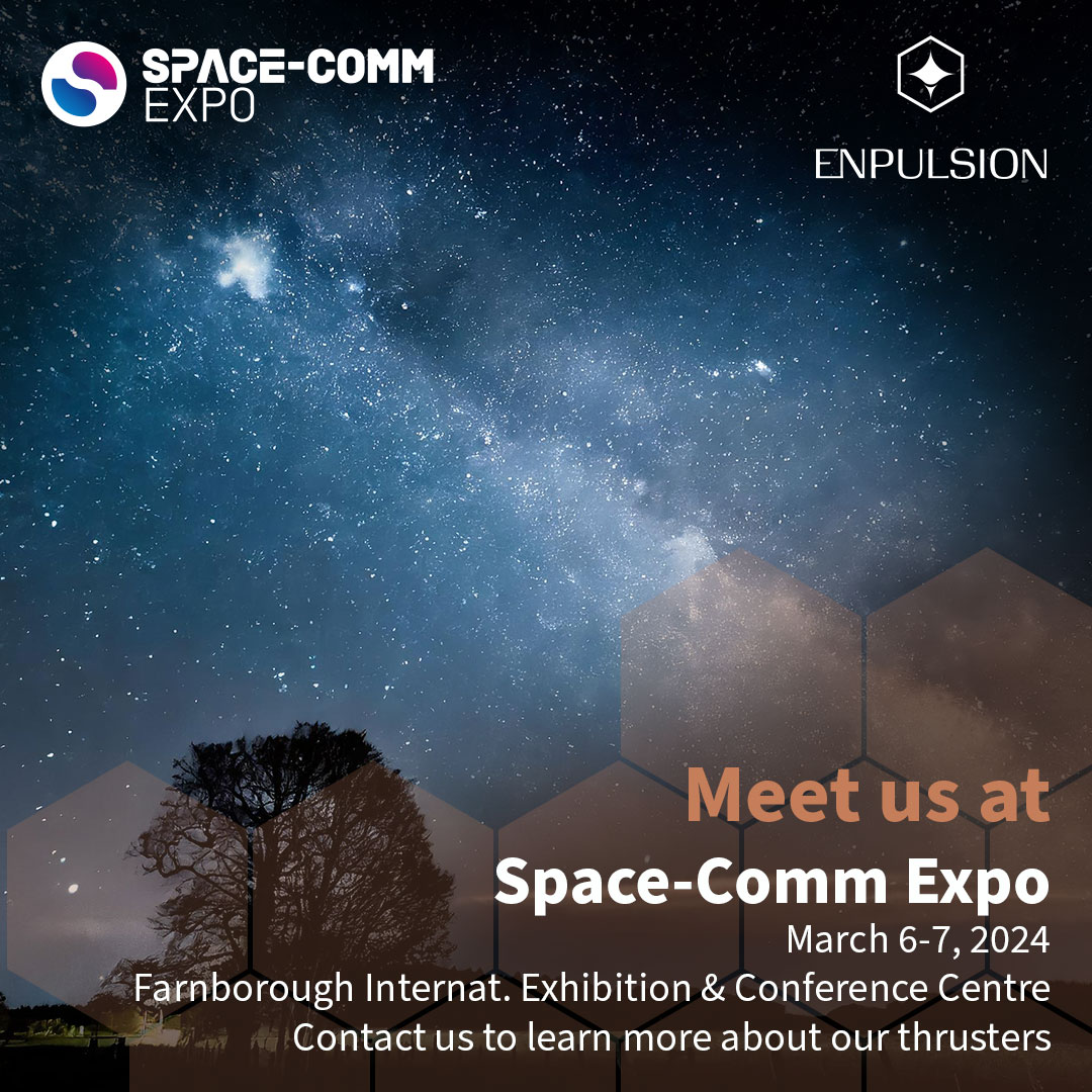 We are looking forward to attend @SpaceCommExpo from 6-7 March 2024.🛰️🌍 If you want to learn everything about the mobility solutions ENPULSION offers, send us a message.📧 We will be happy to talk to you!🤝 #space #inspacemobility #propulsion #feep #satellitetechnology