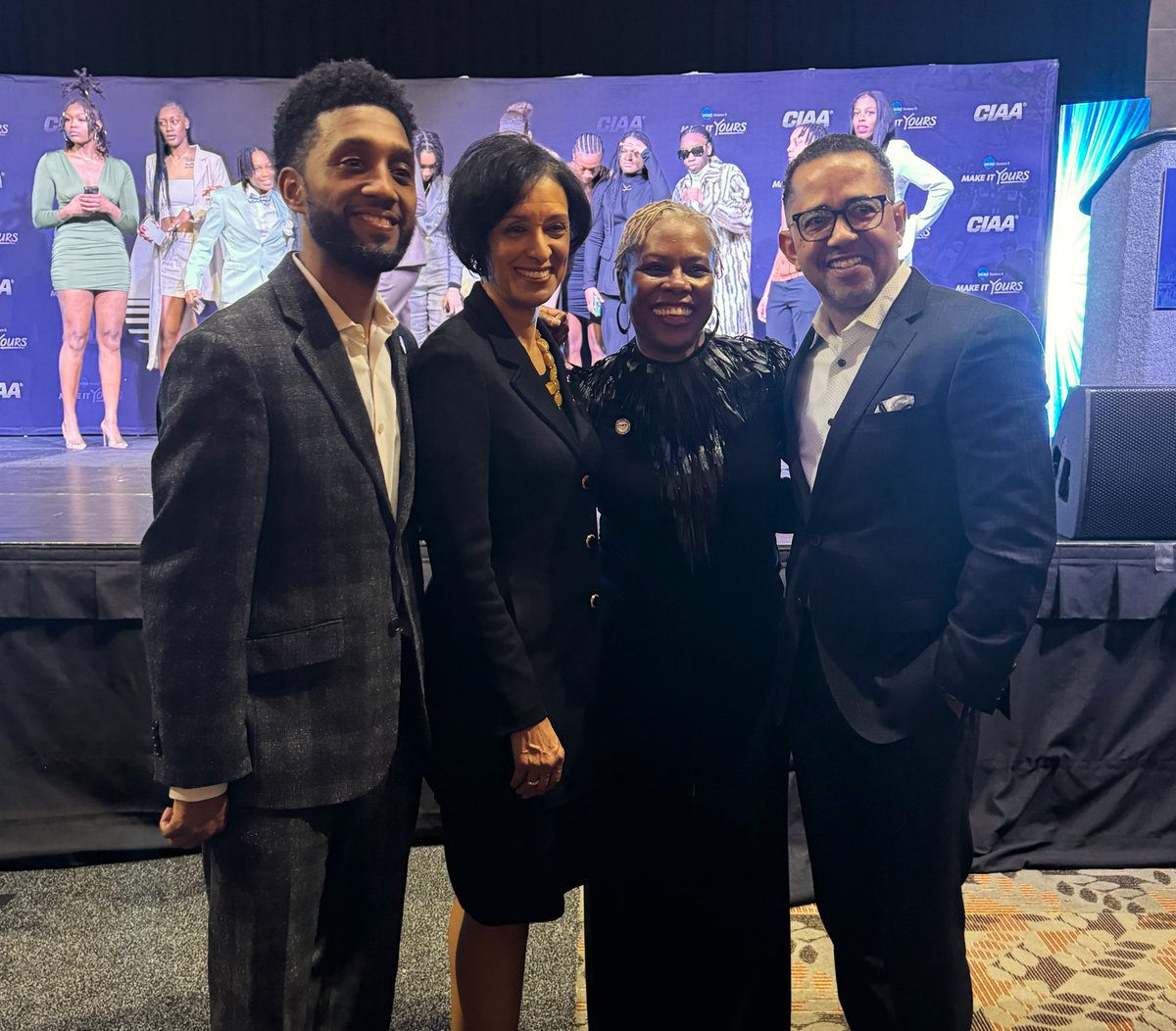 Honored to have @CIAAForLife Chair @PresBreaux and Vice chair @profdillard on my side. Their poise and example is inspiring to my own growth! It’s Black History every day in the CIAA and I am proud to be part of their legacy! #HBCUpride #Februaryis #CIAAforlife #livethelegacy
