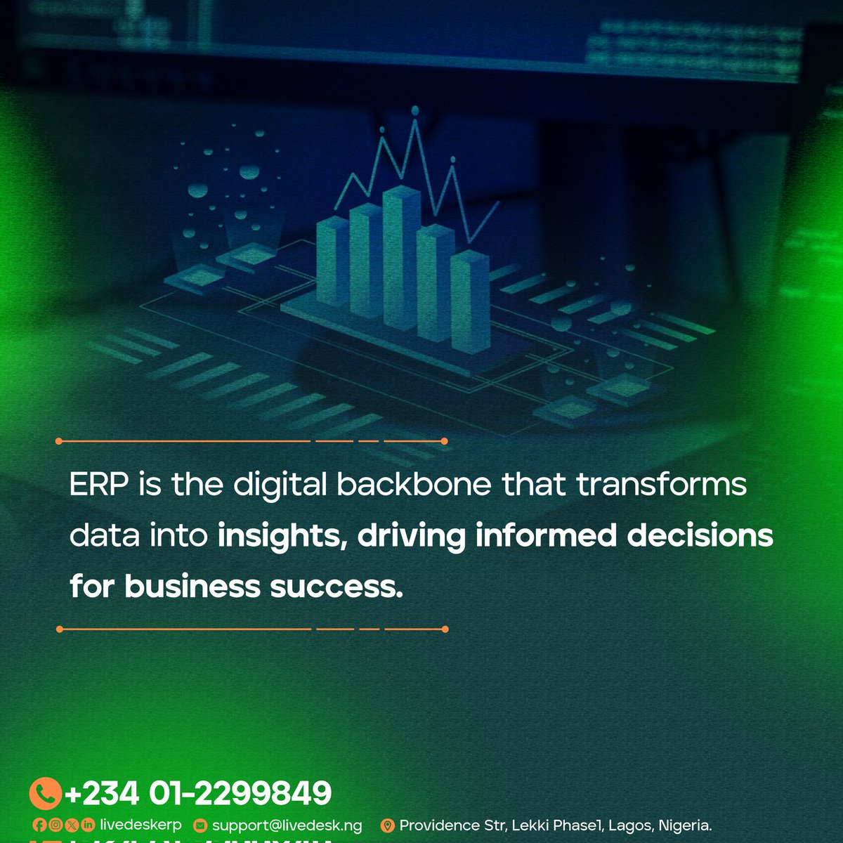 It's a new week. WELCOME!✨

Livedesk ERP empowers you to  transform your business raw data into meaningful insights, enabling you to make informed decisions with confidence. 

Gets started with Livedesk ERP today. 👉 livedesk.ng 

#LiveDeskERP #mondaymotivation #erp