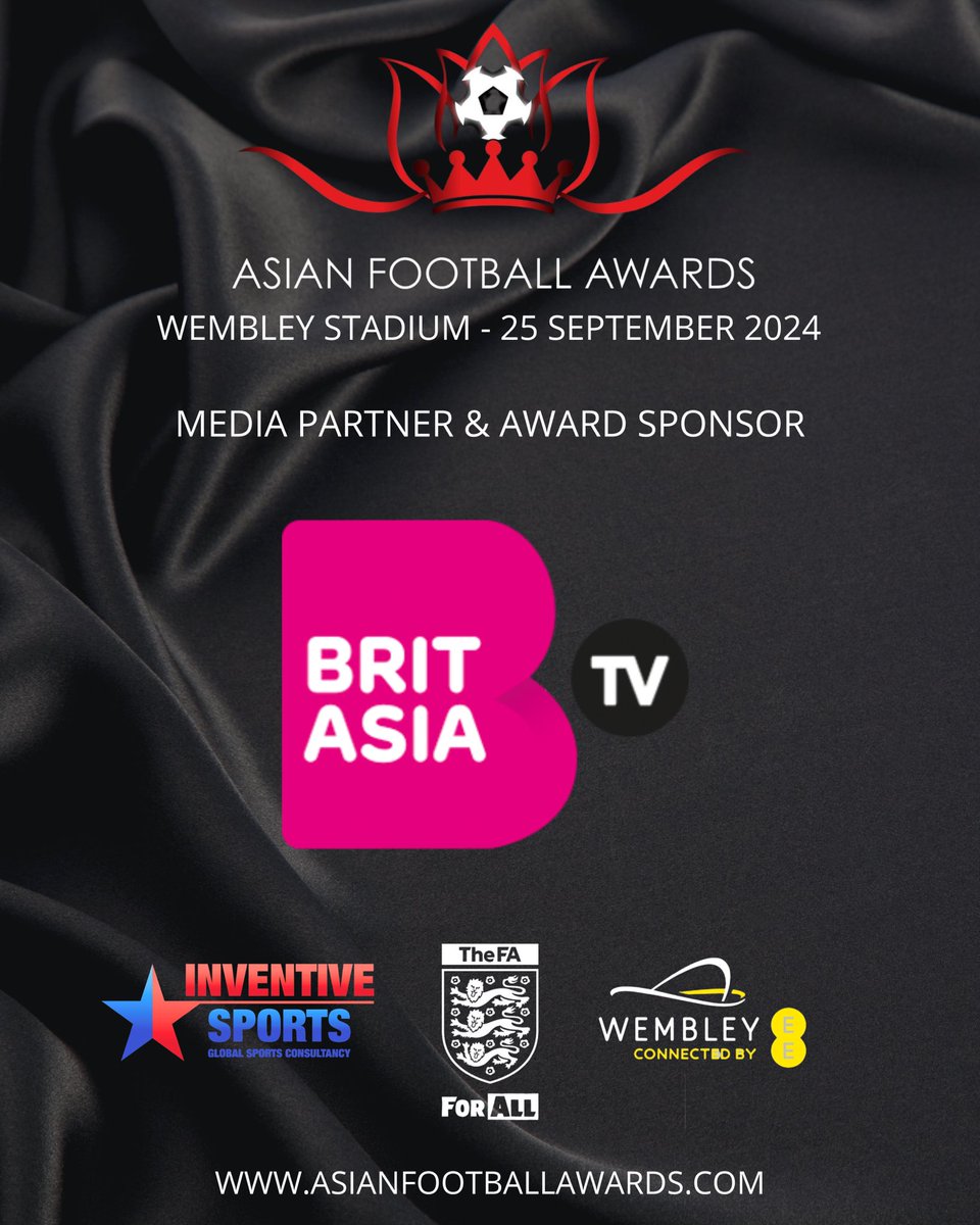 Welcoming @BritAsiaTV as official #media partner & sponsor for the Asian Football Awards 2024. Keep an eye out for some exciting and exclusive #football content ⚽️📺 BritAsia TV - U.K & Europe’s Largest South Asian Entertainment Channel. britasia.tv #AFA24 #BritAsia