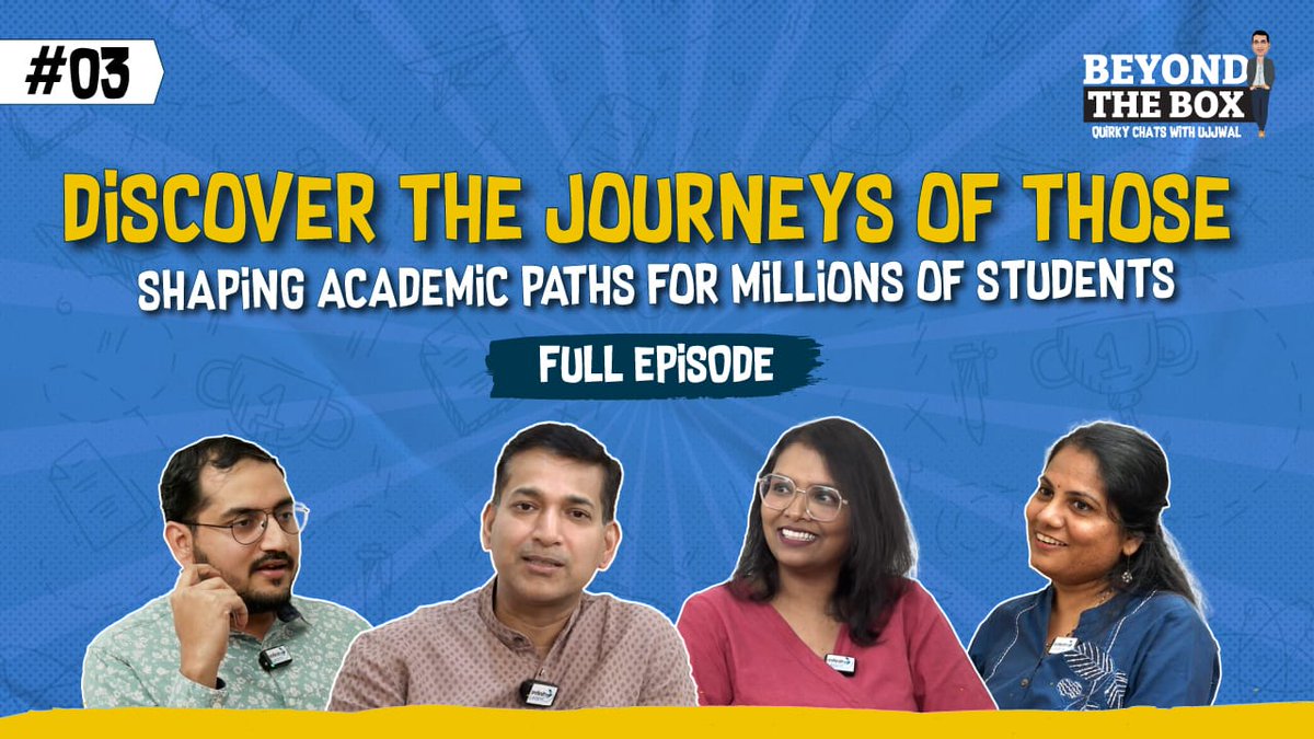 InfinityLearn_'s tweet photo. The wait is over!

Dive into captivating conversations with academic experts Spandana Medipally, Prakhar Verma, and Mythili Abburi in Beyond The Box with Ujjwal Singh. 

The full video is out now – don't miss it!
Link: https://t.co/yEmXV0HQzL

#InfinityLearn #edtech #education https://t.co/xdoJA7tpj6