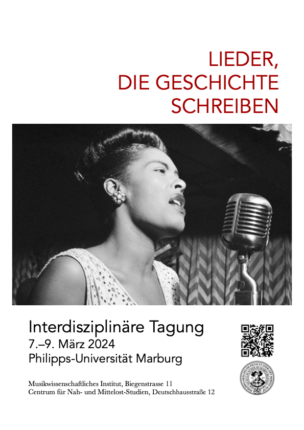 'Lieder, die Geschichte schreiben' Eine interdisziplinäre, super besetzte Lied-Tagung am Musikwissenschaftlichen Institut @muwi_marburg der Uni Marburg @Uni_MR. Herzliche Einladung! Programm hier: uni-marburg.de/de/fb09/musikw…