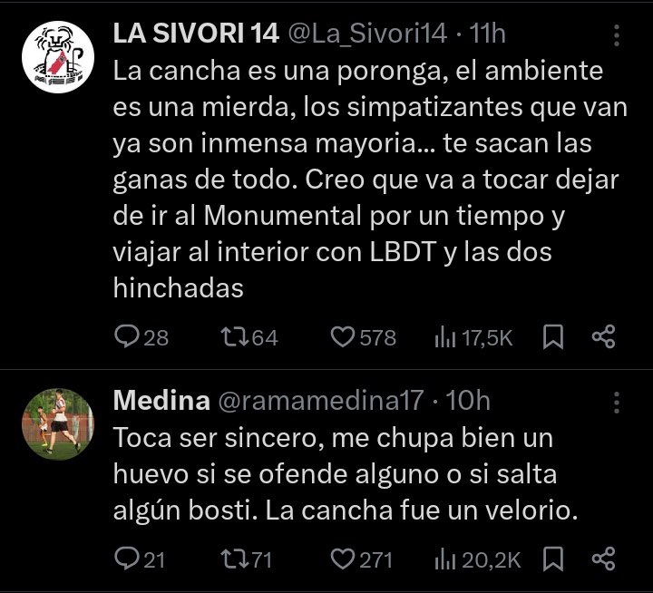 Ya lo dijo un jugador, no alientan en el tablón…