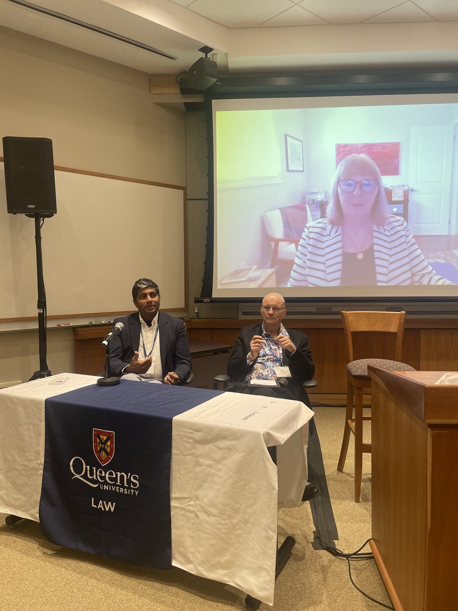 Discussing the best case scenario and the worst case scenario of Generative AI in primary care ⁦<a href="/DrDevSK/">Devin Singh</a>⁩ ⁦<a href="/upshur_ross/">Ross Upshur</a>⁩ and ⁦<a href="/MaggieKeresteci/">Maggie Keresteci 🇨🇦</a>⁩  ⁦<a href="/vanessagruben/">Vanessa Gruben</a>⁩ #MachineMD ⁦<a href="/queensulaw/">Queen's Law</a>⁩